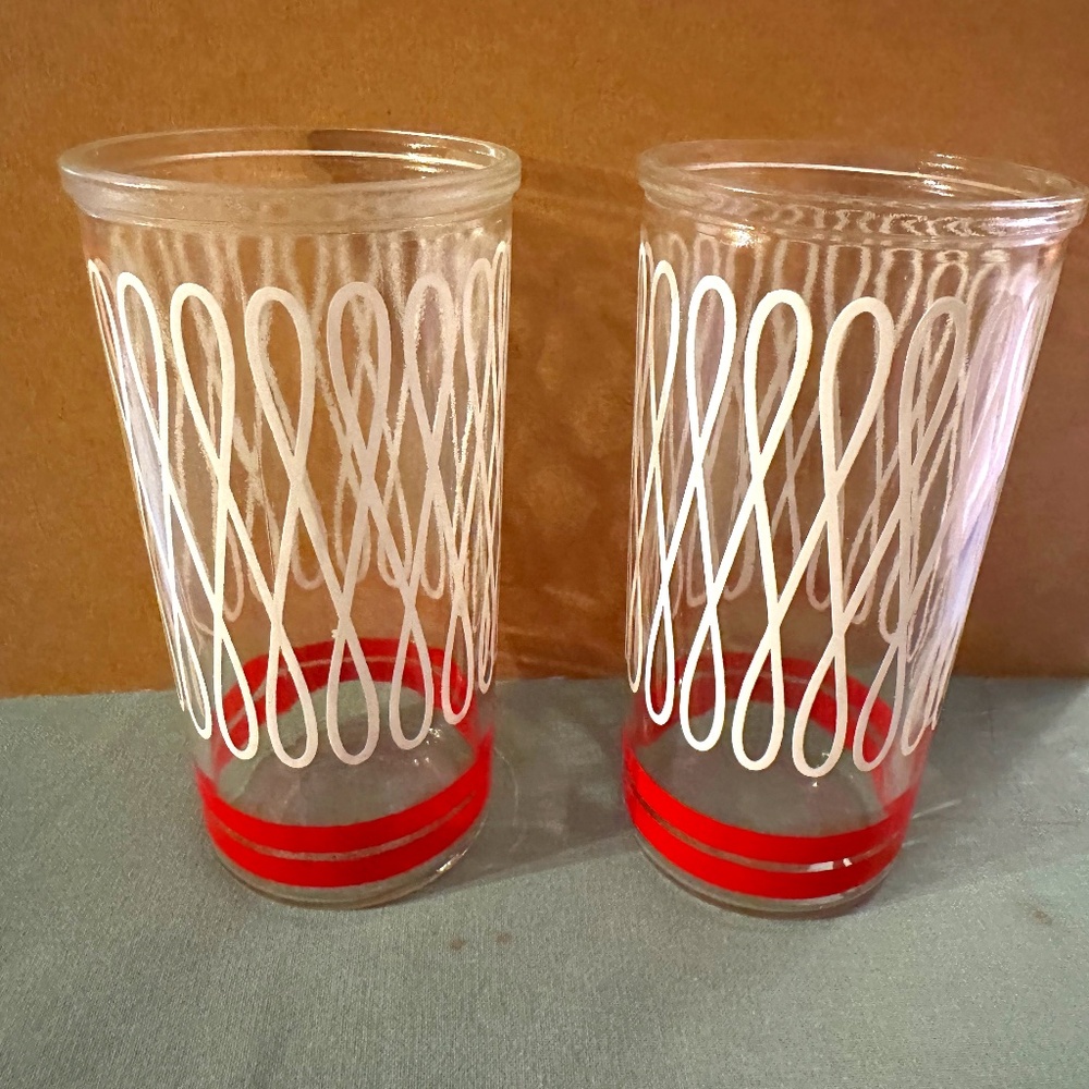 Vintage Peanut Butter/Jelly Glasses 1950's